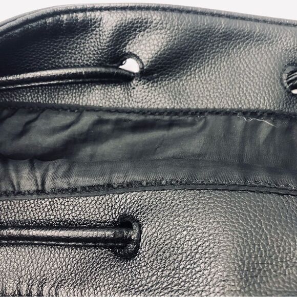 Victoria’s Secret Black Leather Fringe Backpack - Picture 8 of 9